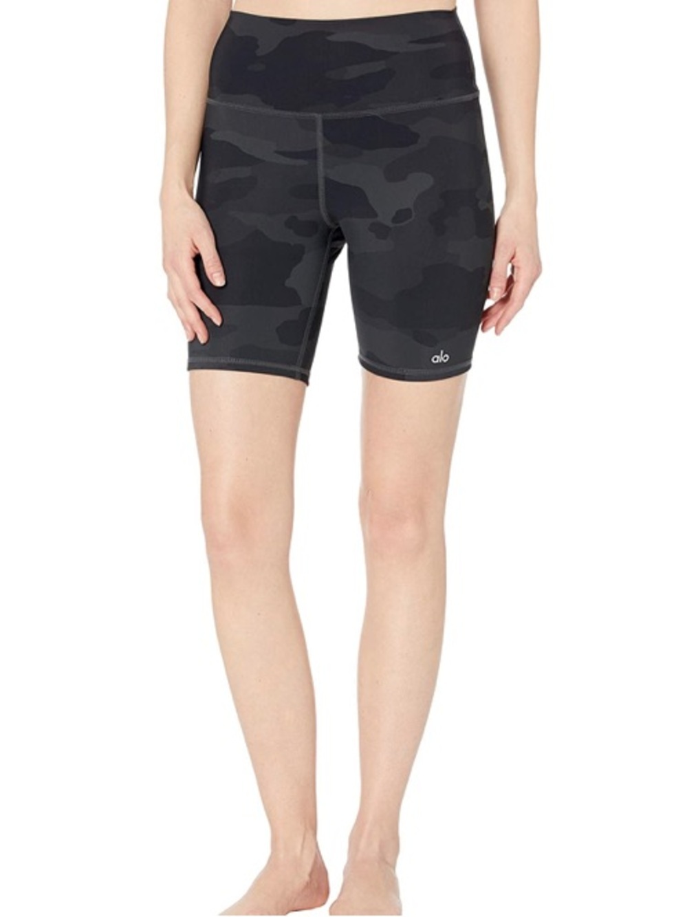 Alo Yoga High-Waist Vapor Shorts Bike Shorts Stretch Workout Camouflage Print
